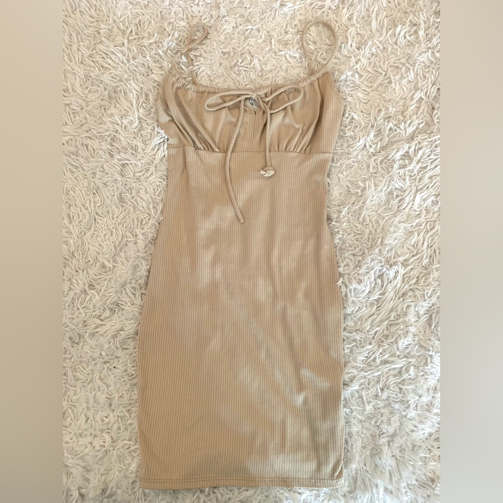 FOREVER 21 Beige Mini Bodycon Dress